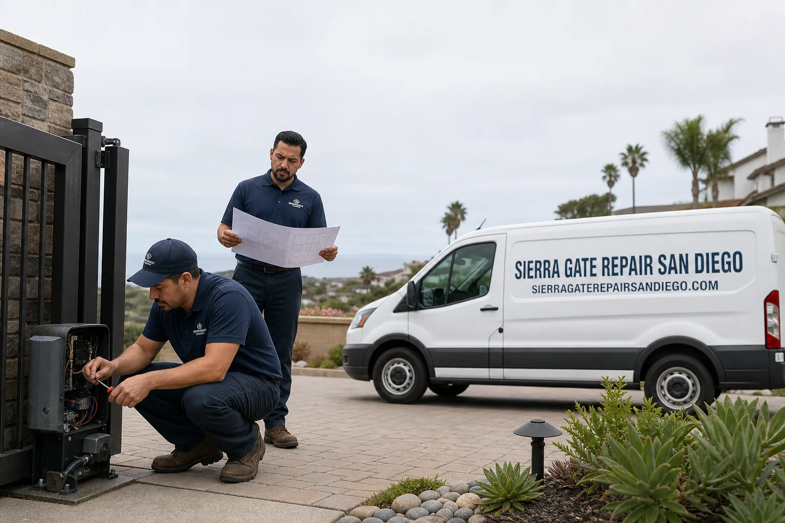 Sierra Gate Repair San Diego service vehicle and crew in San Diego, CA
